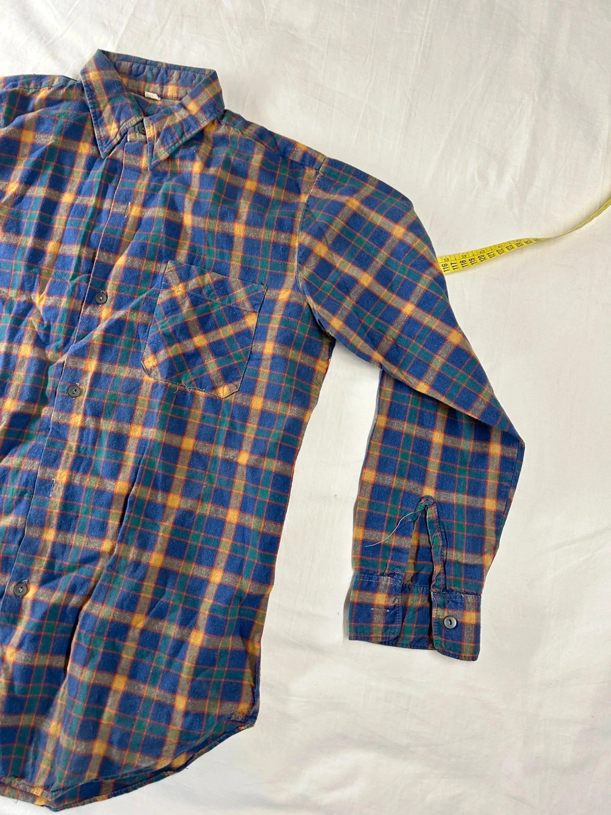 Camisa a cuadros vintage azul marino – photo 7